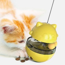 딩동펫 냥냥이 트랙 스낵볼, 옐로우, 1개