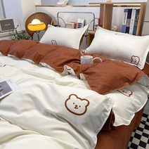 이층침대 2단침대 기숙사침대 귀여운 고급 듀벳 커버 침구 세트 220x240 가족 침대 시트 이불, 20 20