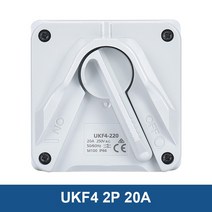 아이솔레이터 주행충전기 자동차릴레이 산업용 방수 전기 스위치 실외 전원 AC 220V IP66 1P 2P 3P 4 극 20A 35A 63A 380V, [05] UKF4 2P 20A 250V