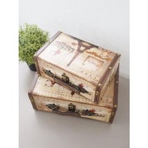 빈티지 스몰 트렁크 가방 2P(에펼탑) 인테리어 장식소품 테이블 장식품 카페장식품