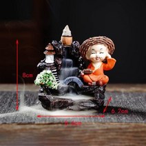 연꽃 불교초 향 촛대 캔들 절 버너 산맥 강 폭포 장식 홈 벽난로 역류 아로마 연기 분수 젠 홀더, XA076