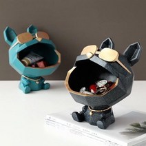 빈티지 감성 인테리어 불독 다용도 보관함 트레이 7색, 화이트