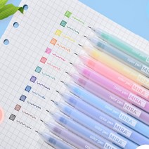 멀티 12컬러 SET 색깔볼펜 학용품 필기도구 세트 문구 사무용품 다꾸 꾸미기 팬시0.5mm, 6세트
