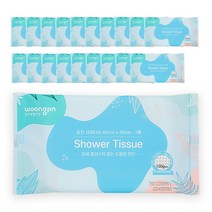 [웅진] 물없이 샤워하는 샤워티슈 대형 100g, 20개