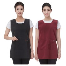 라인 큐트 유니폼/미용/미용실/가운/앞치마, LN600 블랙