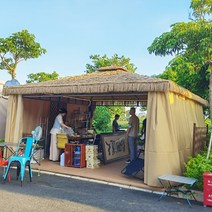 나비물 야외바베큐장 캐노피 퍼걸러 원형파고라 농막 방가로 바베큐 원두막 평상, 3X5M-자가설치