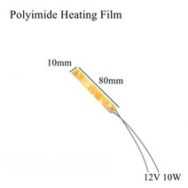 배찜질기 복부 찜질 매트 온열 손찜질기 찜질기 5V 12V 24V PI 난방 필름 플레이트 Polyimide 전기 가열 패널 패드 Electrotherma 유연한 접착 호일 오일, 80x10mm