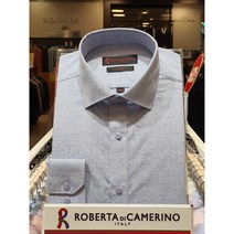 5F [신사] 로베르따 남성셔츠 긴팔 TC카치온 멜란지블루 슬림핏셔츠 RM14522