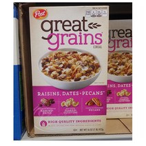 Post Great Grains cereal Raisins 포스트 그레이트 그래인스 시리얼 건포도 대추 & 페칸 16oz(453g) 2팩
