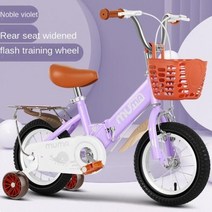 자전거 도시 어린이 자전거 남아 및 여아 접이식 플래시 보조 바퀴 조절 가능한, Purple Seat Flash_16 Inches