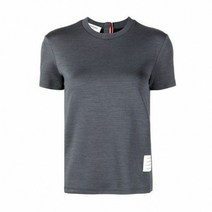 톰브라운 [명품]THOM BROWNE 22년 펄 플라워 버튼 더블 페이스 실크 코튼 반팔 카라..