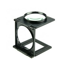 광학 렌즈 포켓 5X 65mm 플라스틱 리넨 테스터 돋보기 휴대용 루페, 한개옵션0