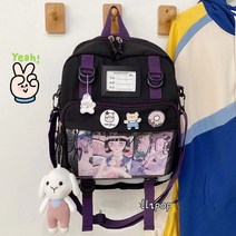 여성백팩 일본 하라주쿠 배낭 여성 JK 유니폼 가방 학교 어깨 십대 소녀 Itabag 투명 ita 핸드백