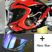 바이크 부품 풀페이스 오토바이 헬멧 X14 화이트 뒤 라이딩 모토크로스 레이싱, 07 A revoblue visor_04 XXL