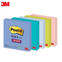 3M 포스트잇 슈퍼스티키 그리너노트 SSN RC-654 (76x76mm) 1패드 메모지, 크림블루