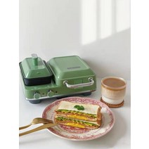 가정용 와플 메이커 + 샌드위치 메이커 + 찜기 3가지 기능 와플기, 표준색상  + 납작후라이팬 + 와플팬