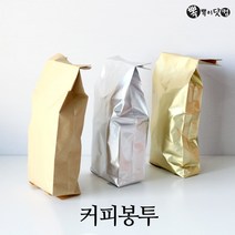 뽁뽁이닷컴 커피봉투(M방형) - 원두 소분 포장 금색 은색 크라프트, 크라프트 커피 3호(12x32-50매)