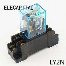 무선스위치 전기스위치 10a dpdt relay 12vdc 24vdc 110vac 220vac ly2n 범용 릴레이 ly2nj with power relay base 8 핀