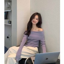 딥브이넥 슬림핏 보트넥 언발 루즈핏 오프숄더 니트 어깨니트 오픈숄더 트임니트 오프셜더티
