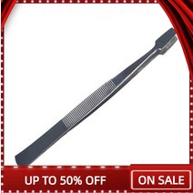 우표 수집가를 위한 플랫 팁 포함 스테인레스 스틸 스탬프 핀셋 집게 공예 취미 핸드 툴 내구성 J2FA, 한개옵션0