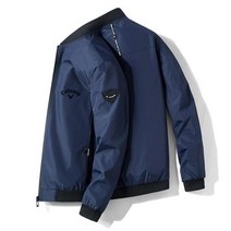 Callaway 봄 골프 남성 재킷 지퍼 칼라 브랜드 야구 의류 캐주얼 스포츠 탑, 없음, 01 Navy Blue Black+L  5055kg