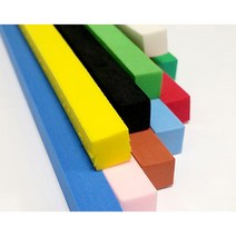 재미스쿨 사각EVA 10T.1개 1cmX1M 사각칼라막대 EVA막대 폼EVA, 1개, 밤색