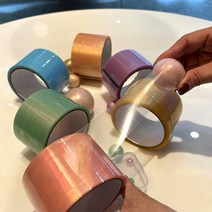 유니커블 진주 펄 컬러 테이프 끈적 볼 끈끈이 공 만들기 찐득이 말랑이 주물럭 팝잇 뽁뽁이 피젯 토이 스트레스해소 시간 때우기 장난감, 펄컬러3.6CM WC488-2