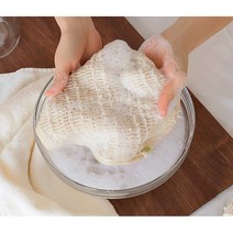천연 삼베 수세미 대형 5개 3개 미세플라스틱 프리 화학성분 없는 자연 수세미