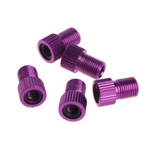 알루미늄 합금 Presta ~ Schrader 자전거 밸브 어댑터 다이아몬드 등급 5pcs, 보라