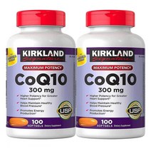 (2팩) Kirkland 커클랜드 코큐텐 항산화 혈압 건강 300mg 100 캡슐
