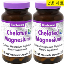 블루보넷 킬레이트 마그네슘, 2통, 120개입