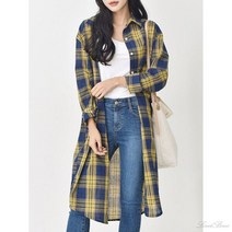 러블보니 / 오픈해서 입으면 예쁜 체스 하프 롱셔츠 체크남방
