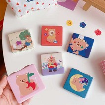 차이온 귀여운 곰 캐릭터 양면거울 손거울 확대경, 놀이공원베어