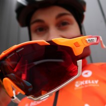 루디프로젝트 컷라인 자전거 야구 고글 선글라스, 28_화이트 오렌지 블랙미러변색