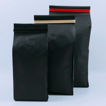 바이올팩키지 커피봉투 무광블랙 M자봉투 100매 아로마밸브 미부착, 1kg