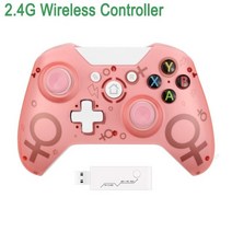 XBOX 360 콘솔게임 xbox one 2.4g 무선 컨트롤러 xbox one pc 조이스틱 지원 x box one 슬림 콘솔 게임 패드용 블루투스 29, 핑크 2.4g, 협력사