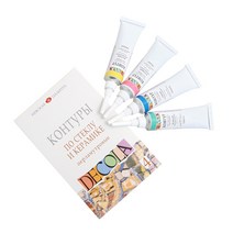 동아측기 [네브스카야] Decola 아크릴물감 유리/세라믹용_라이너 세트 4색*18ml