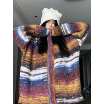여성 니트 크롭 가디건 남행선옷 집업 자수 꽃 빅사이즈 볼레로 가을 겨울 칼라 대비 색상 겉옷 롱팔 따뜻하고 두꺼운 후리스 양털 코튼 코트 신상품