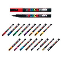 미쯔비시 유니 포스카 1M 3M 5M 8K PC-1M/PC-3M/PC-5M/PC-8K 겹쳐쓰기펜 수성잉크데코펜, PC-5M라이트블루(8)