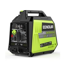 EENOUR 인버터 발전기 DK1800iA 정격 출력 1.8kVA 정현파 방음형 경량 고출력 정음 가정용 가솔린 발전기 휴대용 발전기 병렬 운전 50Hz60Hz 전환 과부하 보호 오일 부족 경고 캠프