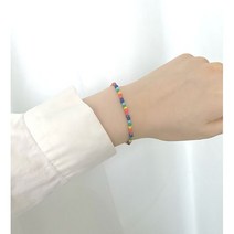 여성 무지개 비즈팔찌 워터밤 필수템