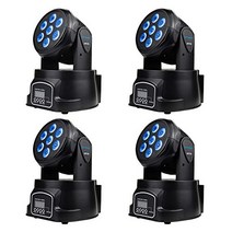 BETOPPER 스테이지 라이트 4 세트 무대 조명 7x8W RGBW LED DMX512 회전 음성 기동 무빙 헤드 DJ 조명 미니 무빙 라이트 조명 라이트 디스코 라이트 펄라이트 스트로브 조명연출무대디스코파티KTV웨딩클럽바 일루미네이션