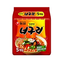 농심 얼큰한 너구리 라면 125g 5개입 1봉지