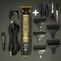 바리깡 클리퍼 이발기 바버샵 이발소 리젠트컷 투블럭 헤어컷 숏컷 T 헤어 클리퍼 전기 헤어 트리머 무선 면도기 트리머 0mm 남성 이발사 헤어 커팅 머신 충전식 타이머 수염 5, 협력사, T1 타워 LCD S
