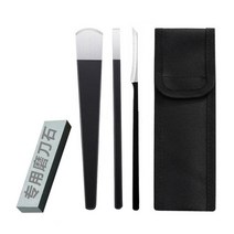 푸셔 니퍼 손톱정리 큐티클 제거 3/5PCS 페디큐어 나이프 세트 높은 망간 스틸 네일 스크레이퍼 도구 키트, 02 3pcs B with bag