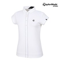 [테일러메이드]여성 파이핑 배색 카라 반팔티셔츠 TWTYJ6914-100