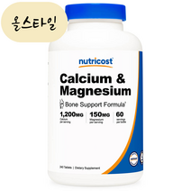 [해외] 뉴트리코스트 칼슘 300mg 마그네슘 37.5mg 240정 올스타일 미국직구, 240개, 1개