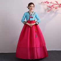 한복 한국 전통적 여성 한복 무용 공연 무대 결혼한복