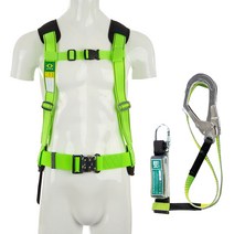 (HMT-01W-F)해밀텍 상체식 원터치 ST훅 웨빙죔줄 / 산업용 안전벨트 / 안전대, AL훅