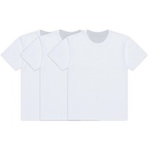 언룩 남녀공용 30수 순면 무지 라운드 반팔 티셔츠 3장세트 4color
